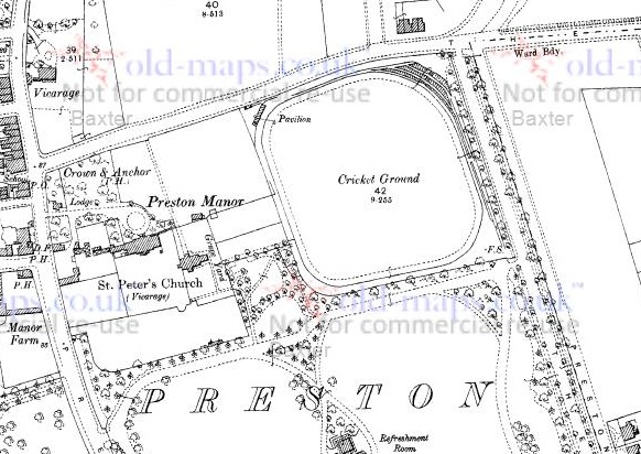 Brighton - Preston Park : Map credit Old-Maps.co.uk historic maps